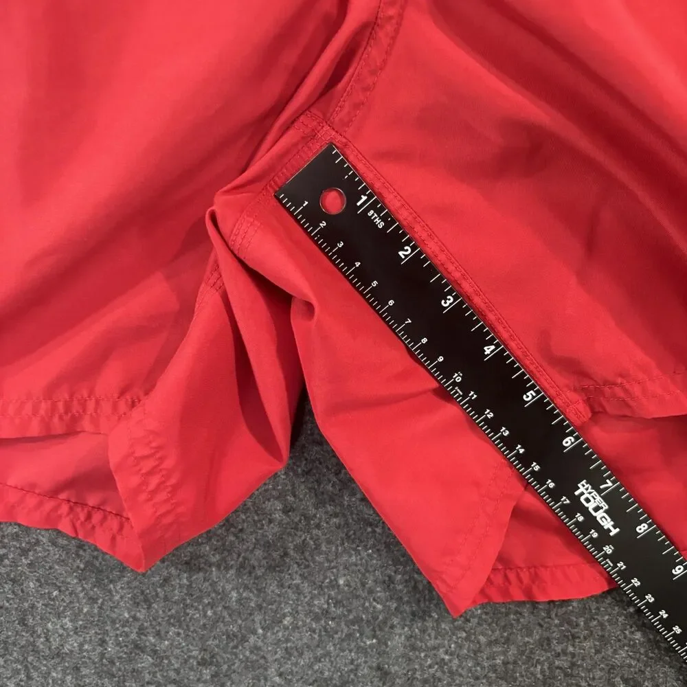 Nike Swim Trunks Shorts Men's XL Red Mesh Lined Elastic Waist Pockets Logo